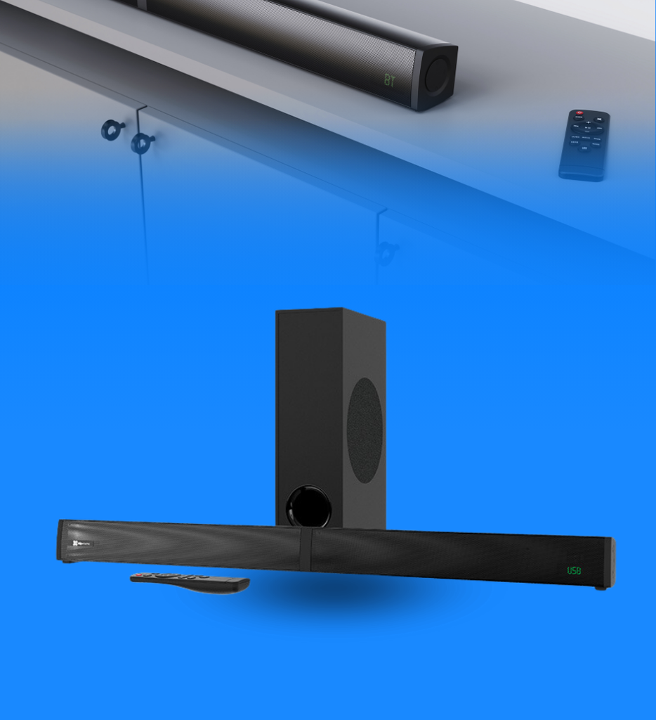 Sound Bar Klip Xtreme KSB-301 Boombar Air 2.1 200W 110-240V 50/60Hz Inalambrico LED Con SubWoofer