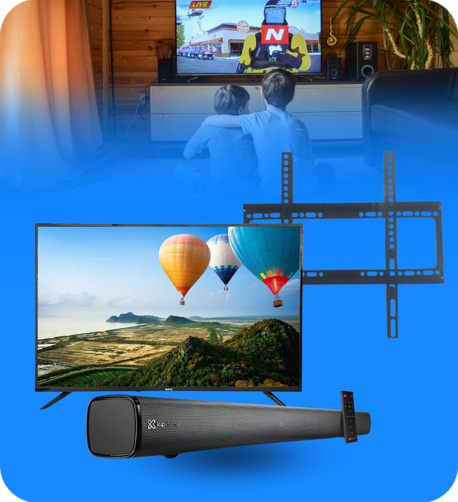 COMBO TV 8 - Televisor Epic 32" + Sound Bar Klip Xtreme KSB-210 + Bracket
