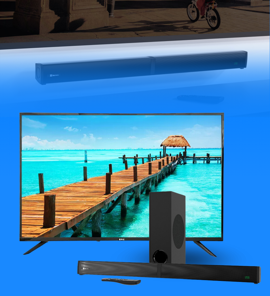COMBO TV 2 - Televisor Epic 32" + Sound Bar KSB-301 + Bracket