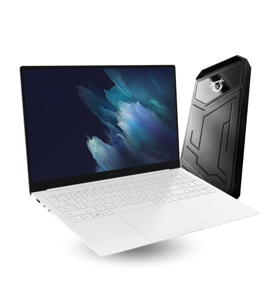 Laptop Samsung Galaxy Book PRO NP950XDB Core i5-1135G7 256GB SSD 8GB RAM 14" 1920x1080  WIN10 Home Color Blanco Seminueva + Unidad de Estado Solido Externo Quimera QM-EXTZ5512 Tipo C a Tipo C RGB Metal 512GB