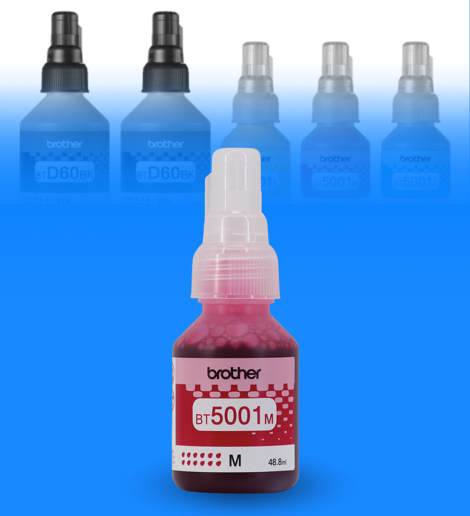 Botella de Tinta Brother BT5001M Ultra Alto Rendimiento Color Magenta