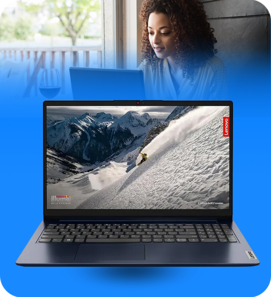 Laptop Lenovo IdeaPad 1 15AMN7 82VG00MYUS 15.6" FHD TS Ryzen 5 7520U 2.8G 8GB RAM 256GB SSD Win 11 Home S Color Azul