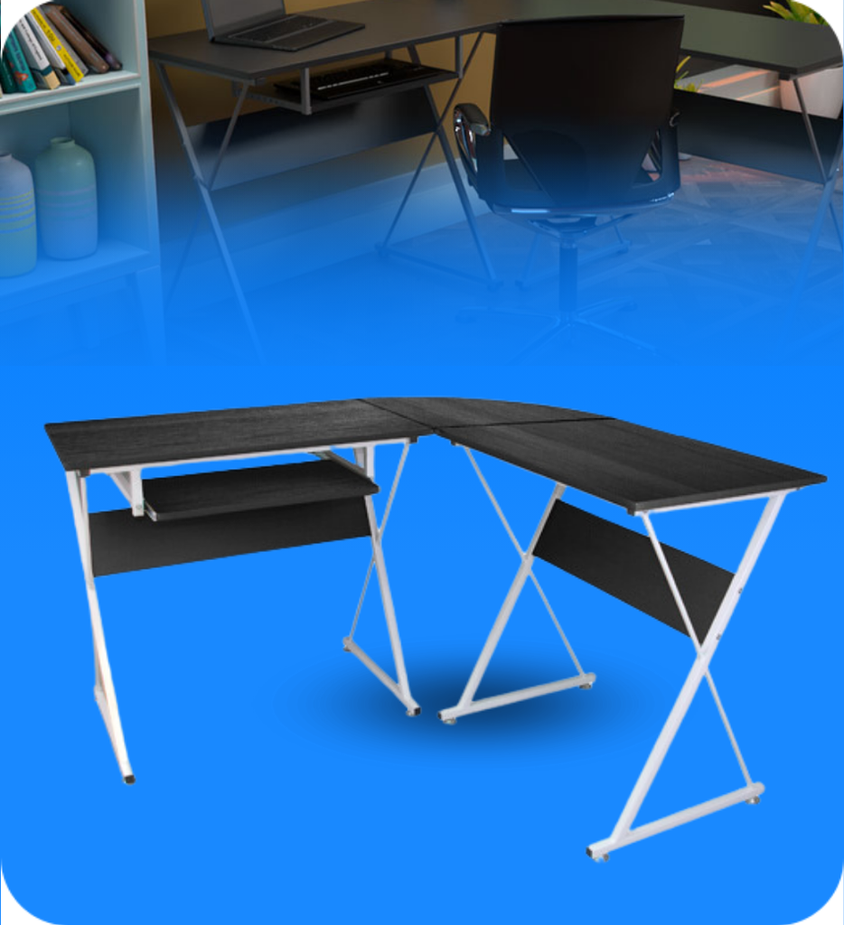 Escritorio Xtech XTF-CD433 De Esquina en L Color Negro