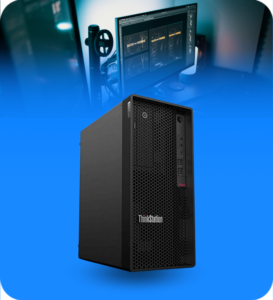 CPU Lenovo ThinkStation P340 Workstation Torre Core i9-10900 256GB SSD 16GB RAM WIN10 Pro Color Negro Seminuevo