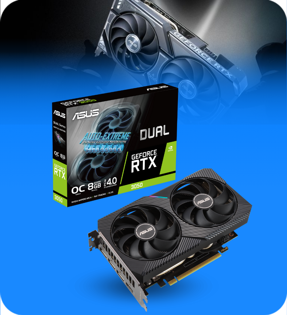 Tarjeta de Video Asus Nvidia RTX3050-O6G DL55 Dual Series 6GB GDDR6 IP5X