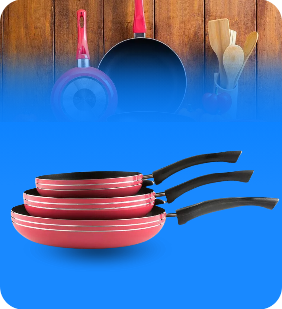 Juego de Sartenes Picca Turin PI003SSTD 18 - 22 - 26 Cms Dyflon Color Rosado