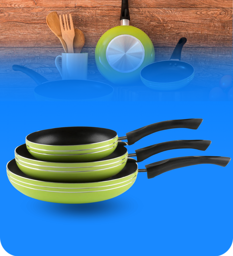 Juego de Sartenes Picca Turin PI003SSTV 18 - 22 - 26 Cms Dyflon Color Verde