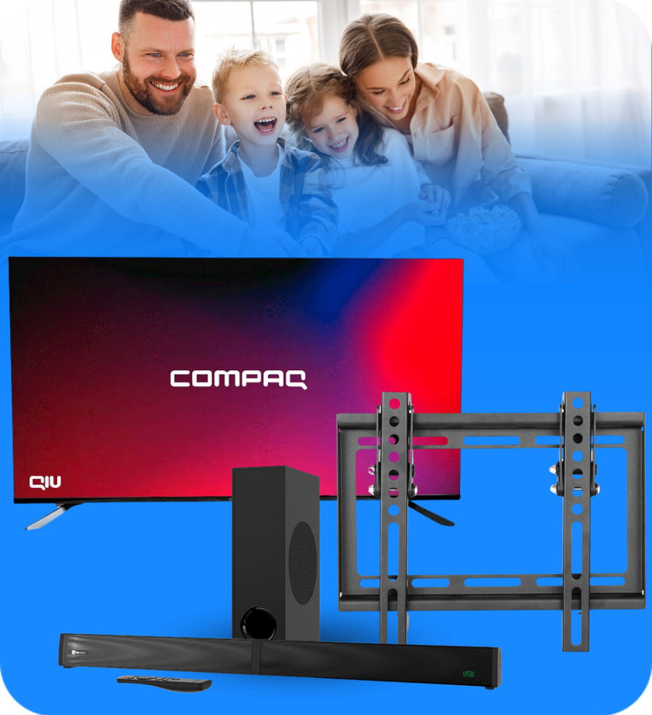 COMBO TV 8 - Televisor Compaq 43" FHD + Sound Bar KSB-301 + Bracket