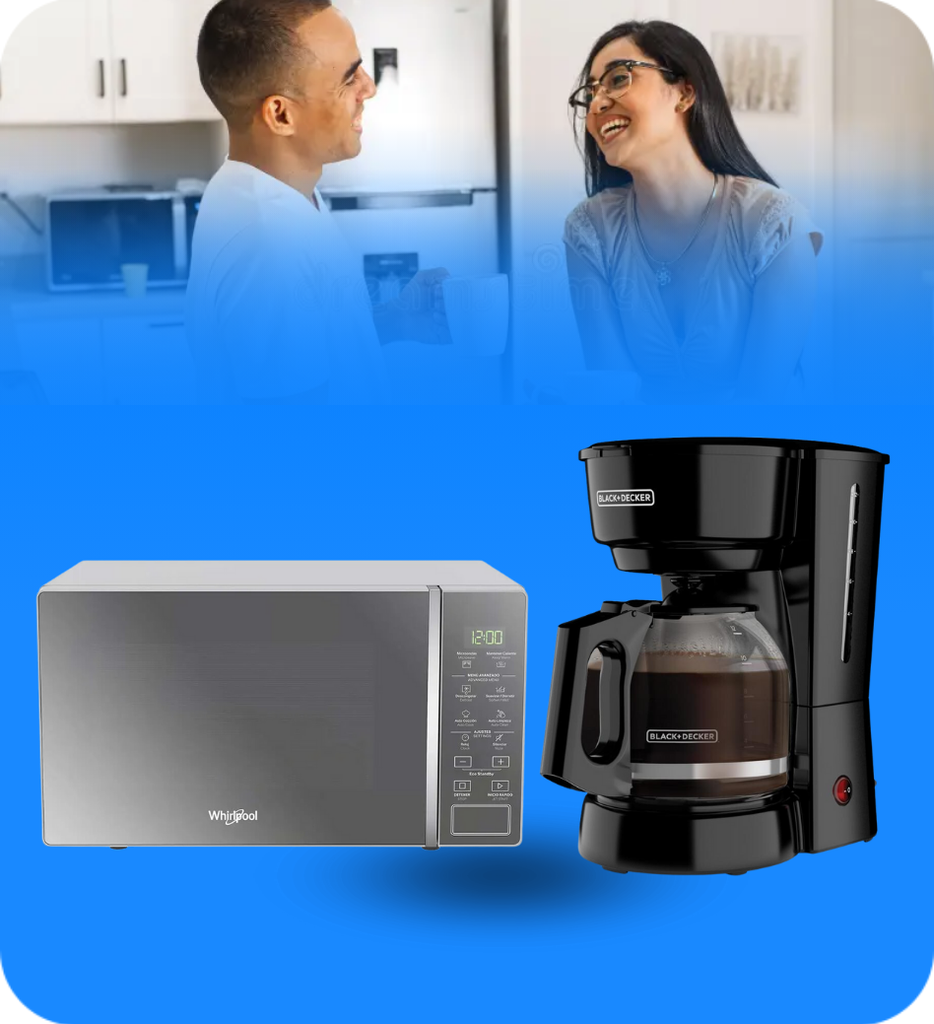 Electrodomésticos Dúo 8 - Microondas Whirlpool +Cafetera B&D