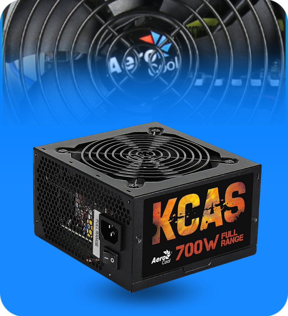 Fuente de Poder AeroCool KCAS-700W 700W Bronze Full Range Active PFC