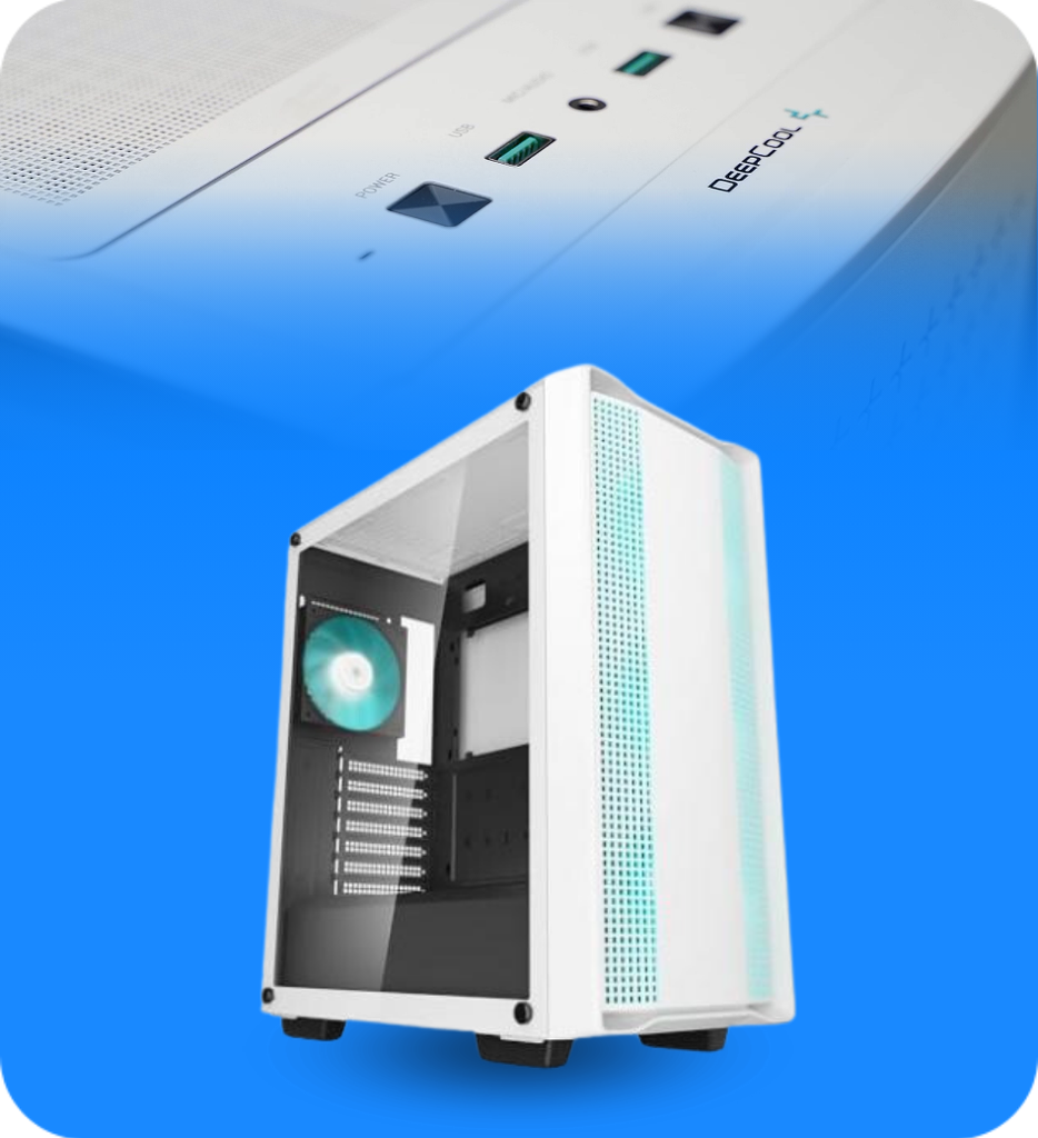 Case Gamer DeepCool CC560 WH V2 Mini-ITX / Micro-ATX / ATX 4 Ventiladores Con Vidrio Templado Color Blanco