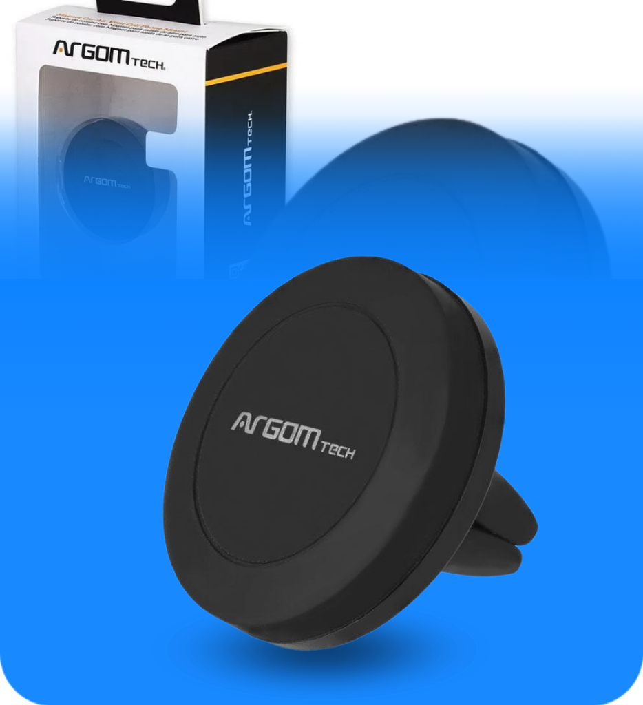 Soporte Magnetico para Celular Argom ARG-AC-0328BK Color Negro