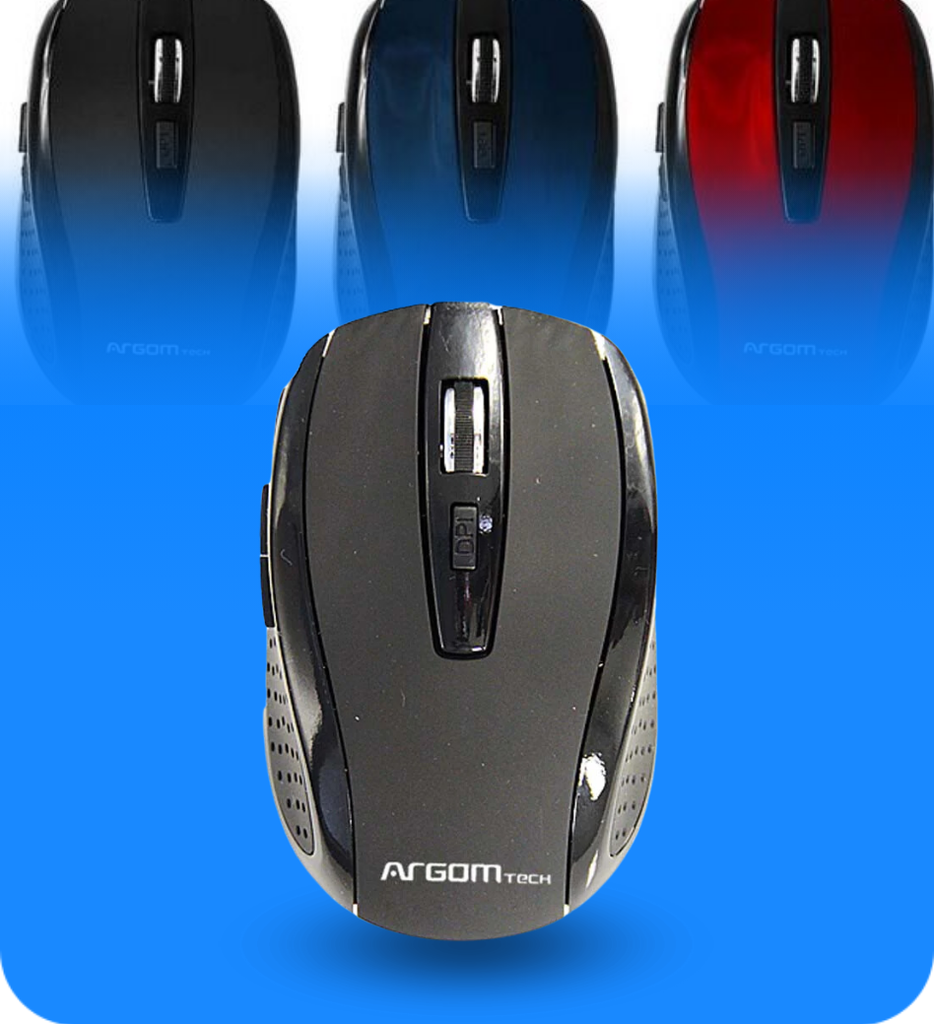 Mouse Argom ARG-MS-0032B Inalambrico 1600 DPI 2.4 GHz 6 Botones Color Negro