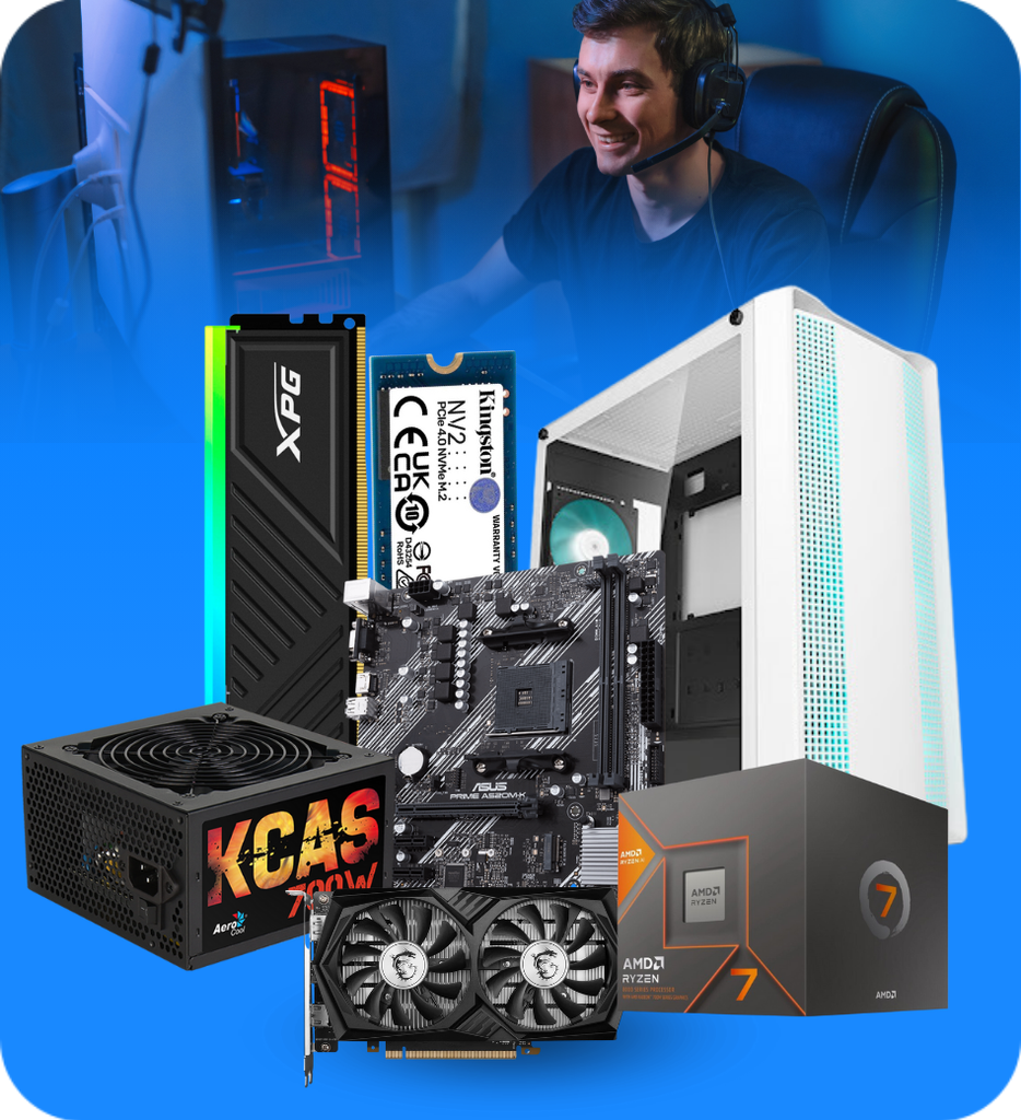 CPU Combo Gaming - Ryzen 7 8700G con tarjeta gráfica