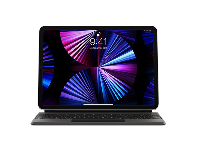 Apple Magic Keyboard - Caja de teclado y folio - con panel táctil - retroiluminación - Apple Smart connector - QWERTY - español - para 10.9-inch iPad Air (4th and 5th generation); 11-inch iPad Pro (1st generation, 2nd generation, 3rd generation and 4th generation)