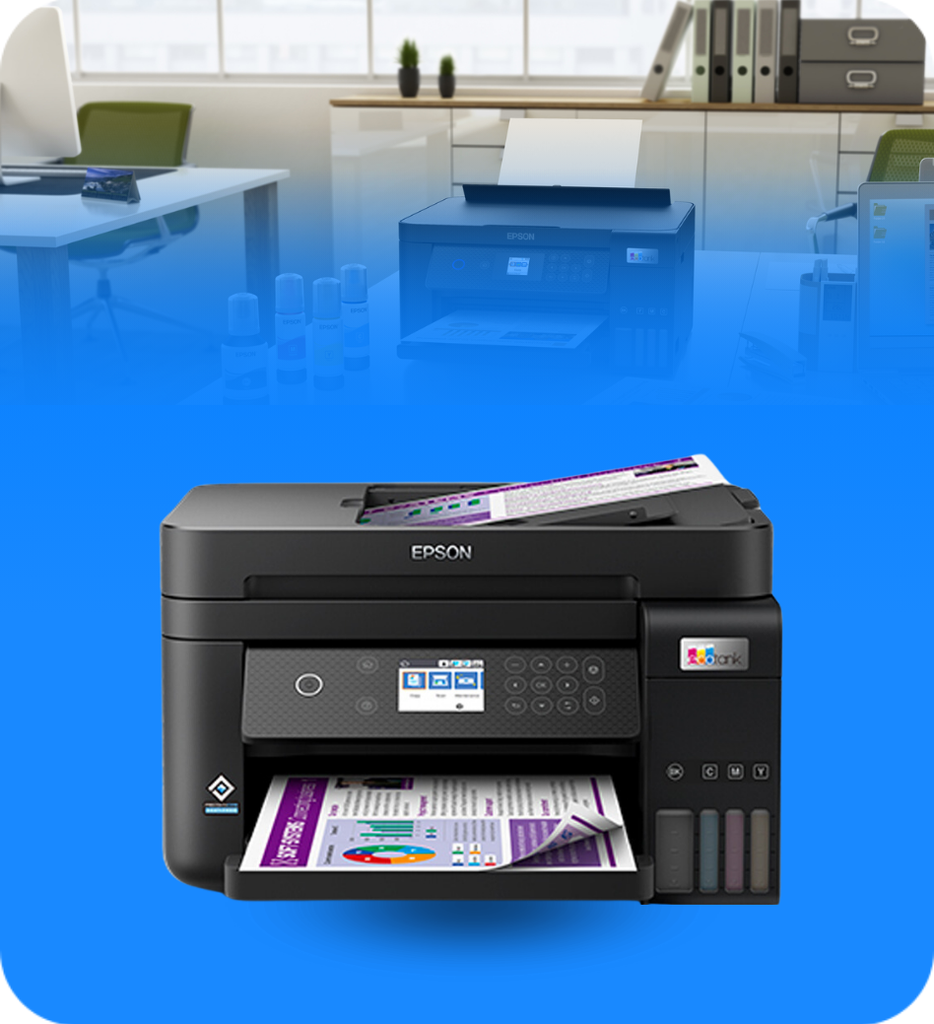 Epson EcoTank L6270 - Impresora multifunción - color - chorro de tinta - rellenable - 216 x 297 mm (original) - 215.9 x 1200 mm (material) - hasta 11 ppm (copiando) - hasta 15.5 ppm (impresión) - 250 hojas - USB 2.0, LAN, Wi-Fi(n)