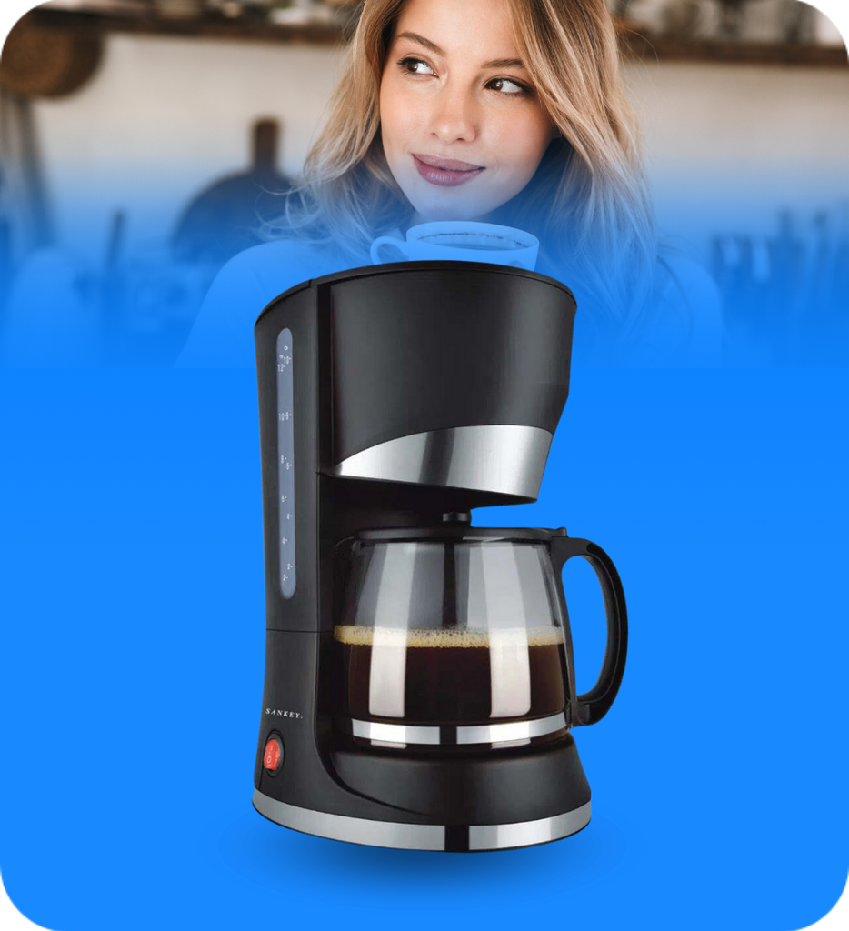Cafetera Sankey CM-1228 12 Tazas 1.2L 110V 60Hz 800W Color Negro