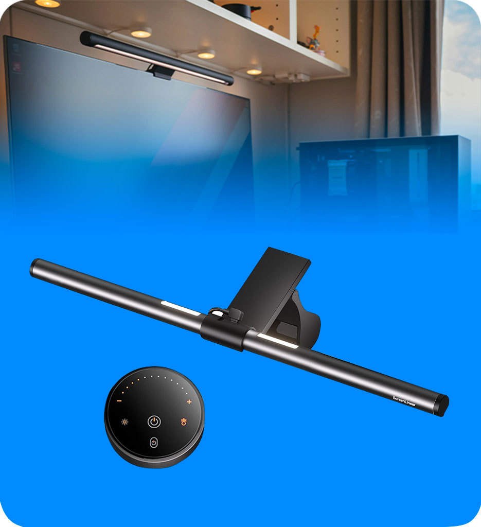 Barra de Luz Para Monitor Tera HLC-GAMING-001 Anti Reflejo Color Gris