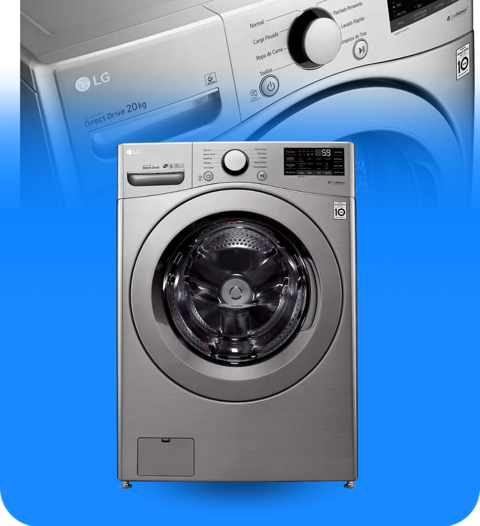 Lavadora Carga Frontal LG WM20VV26W 20 Kg Color Plateado