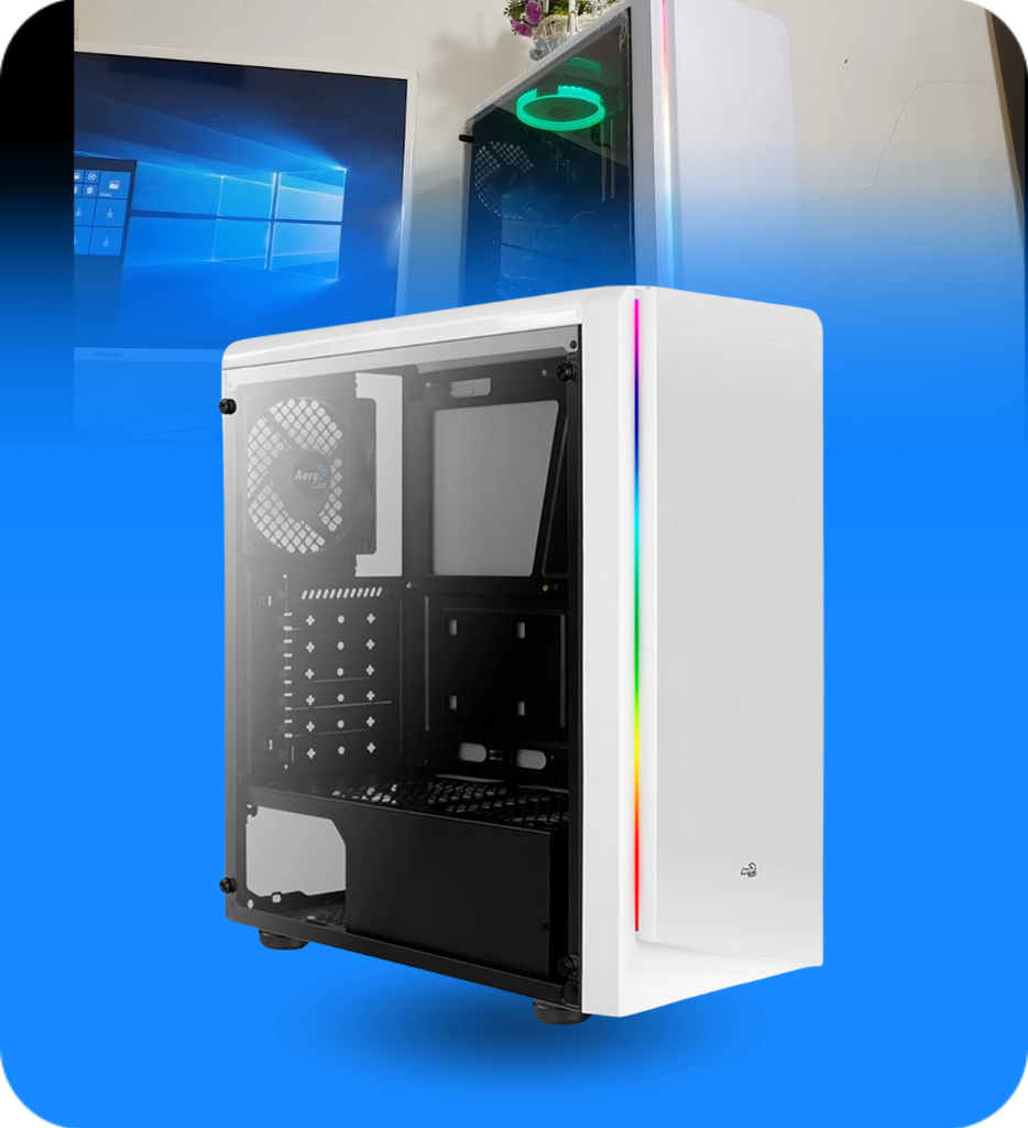 Case Gamer AeroCool 2210-23110080 Rift Media Torre RGB LED Vidrio Templado Color Blanco