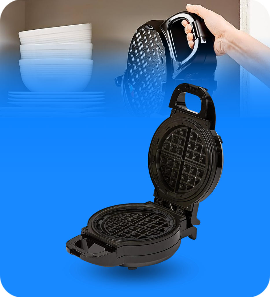 Waflera Power Xl HRW6107-LA Para Waffles Rellenos de 18 cm Con Placas Profundas Color Negro