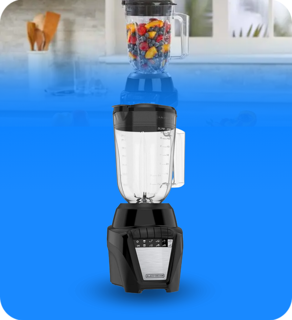 Licuadora  ICE Crush Black+Decker  1.65 Litros 700W Vaso de  Plastico BL0877-1BDLA de 8 Velocidades Color Negro