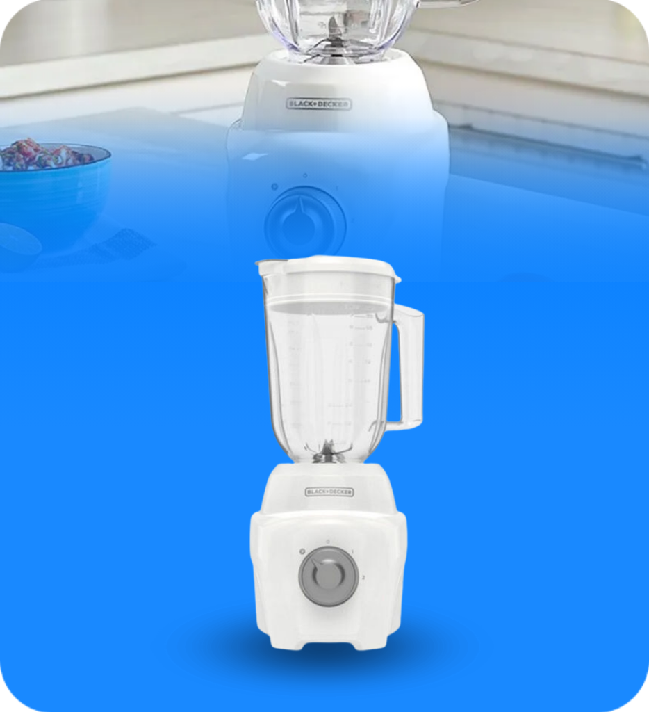 Licuadora ICE Crush Black+Decker 1.65 Litros 700W Vaso de  Plastico BL0877-0WDLA de 2 Velocidades Color Blanco