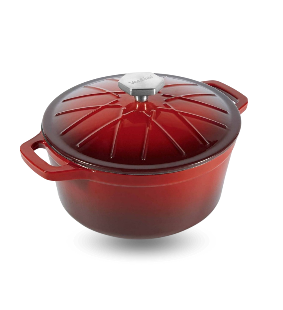 Olla con Tapa Picca Forno 20" cm Hierro Fundido  De 2 Piezas PI00200HFR Color Rojo