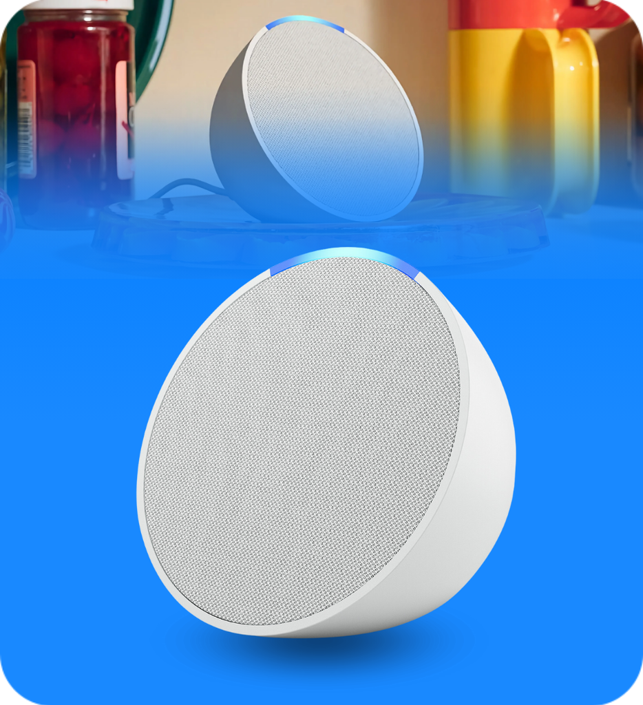 Bocina Amazon Echo Pop 1Era Generacion con Alexa Color Blanco