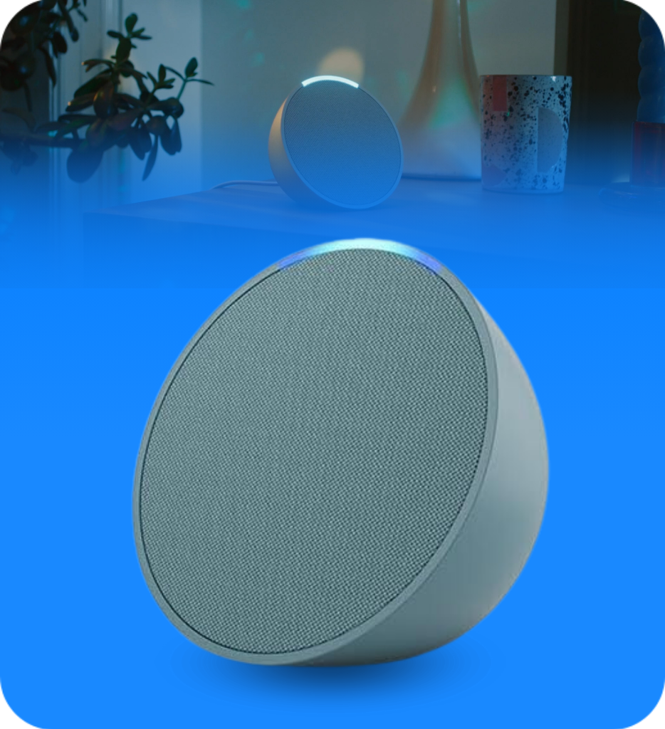 Bocina Amazon Echo Pop 1Era Generacion con Alexa Color Azul Verdoso