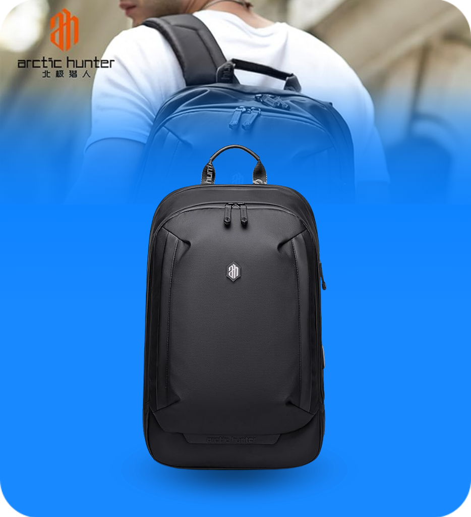 Mochila Arctic Hunter B00443 para Laptop 15.6"  Color Negro