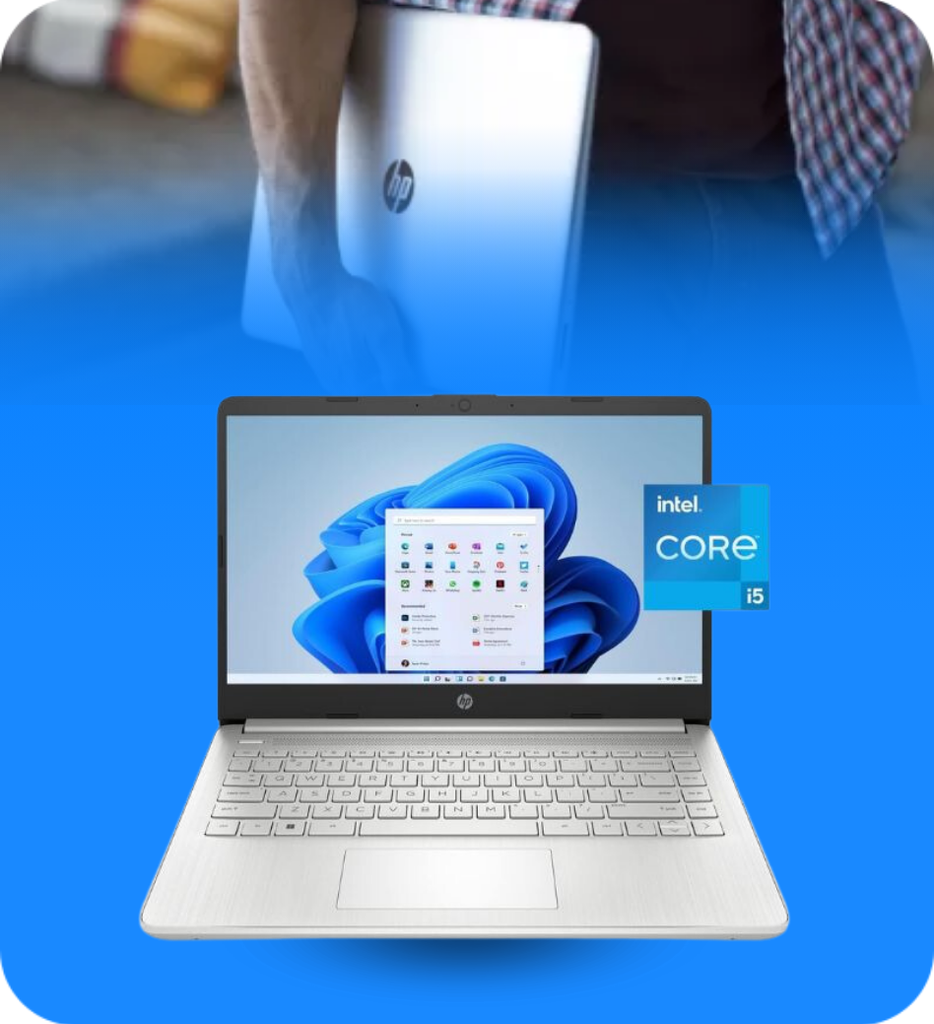 Laptop HP 14-DQ2078WM Core i5-1135G7 256GB SSD 8GB RAM 14" 1920x1080  WIN11 Home Color Plateado Seminueva