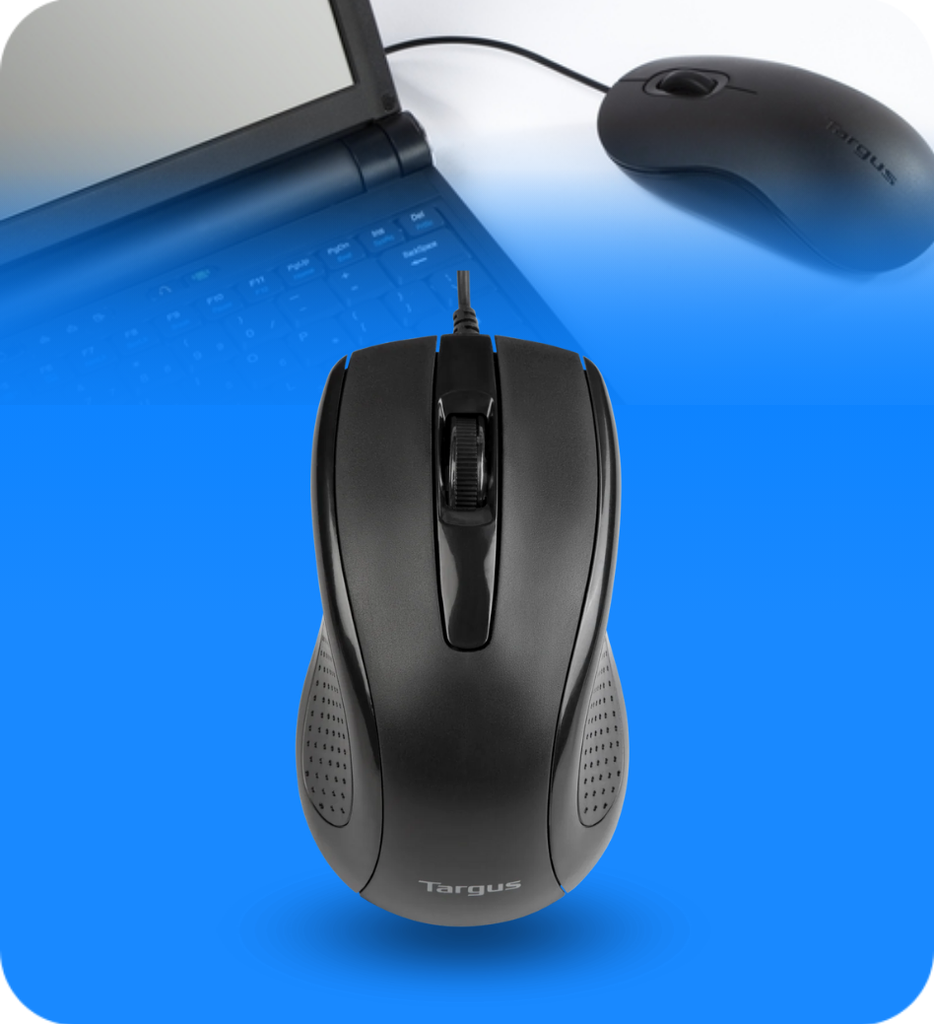 Mouse Targus AMU81USZ Optico UBS 1000 DPI con 3 Botones Color Negro