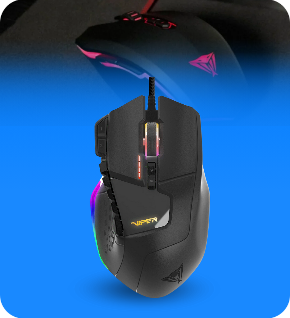 Mouse Patriot Viper Gaming V511 RGB Optical USB 6200 DPI Color Negro