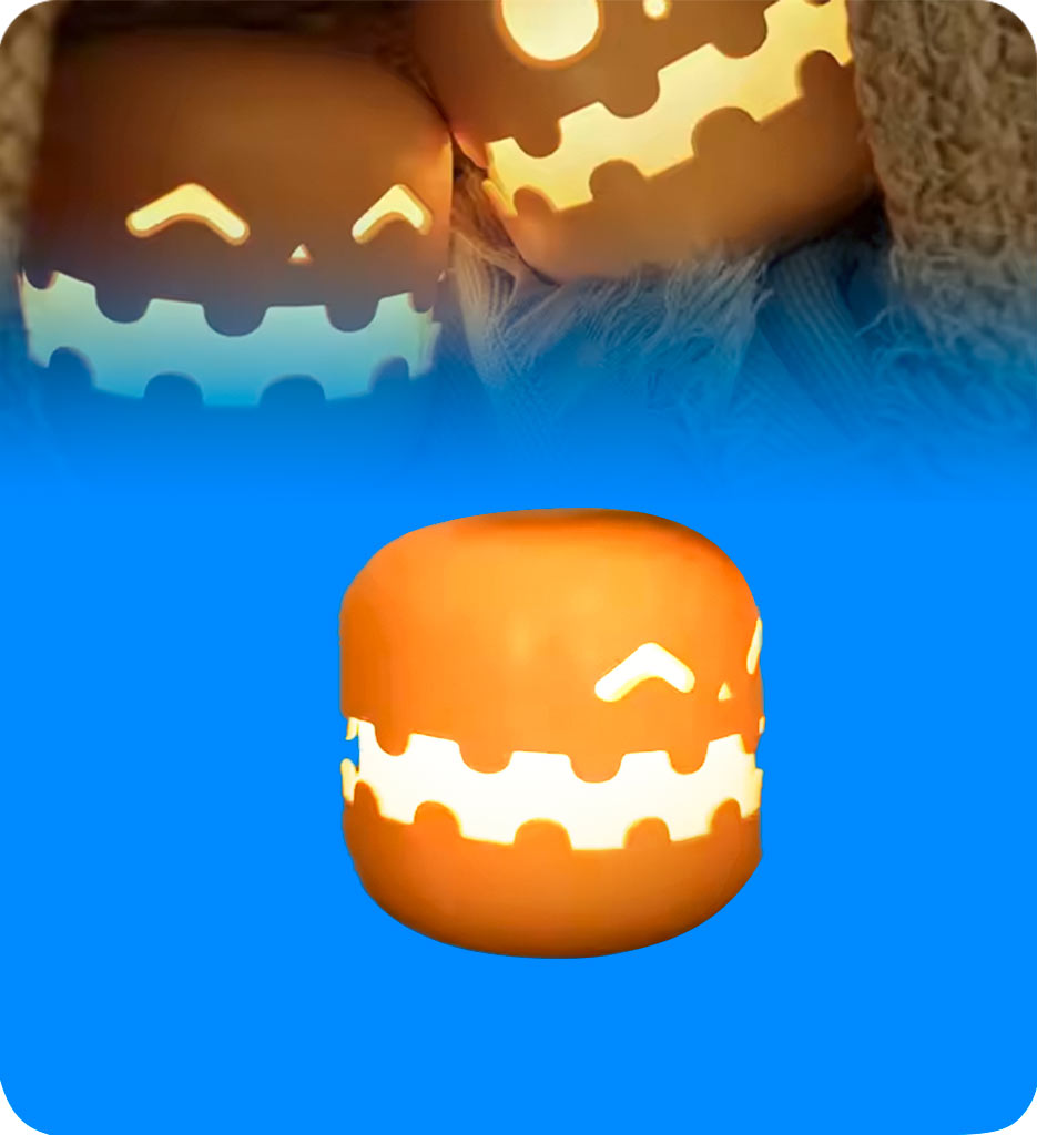 Lampara Led Tera de Calabaza TR-HBKNGD-01 Color Naranja