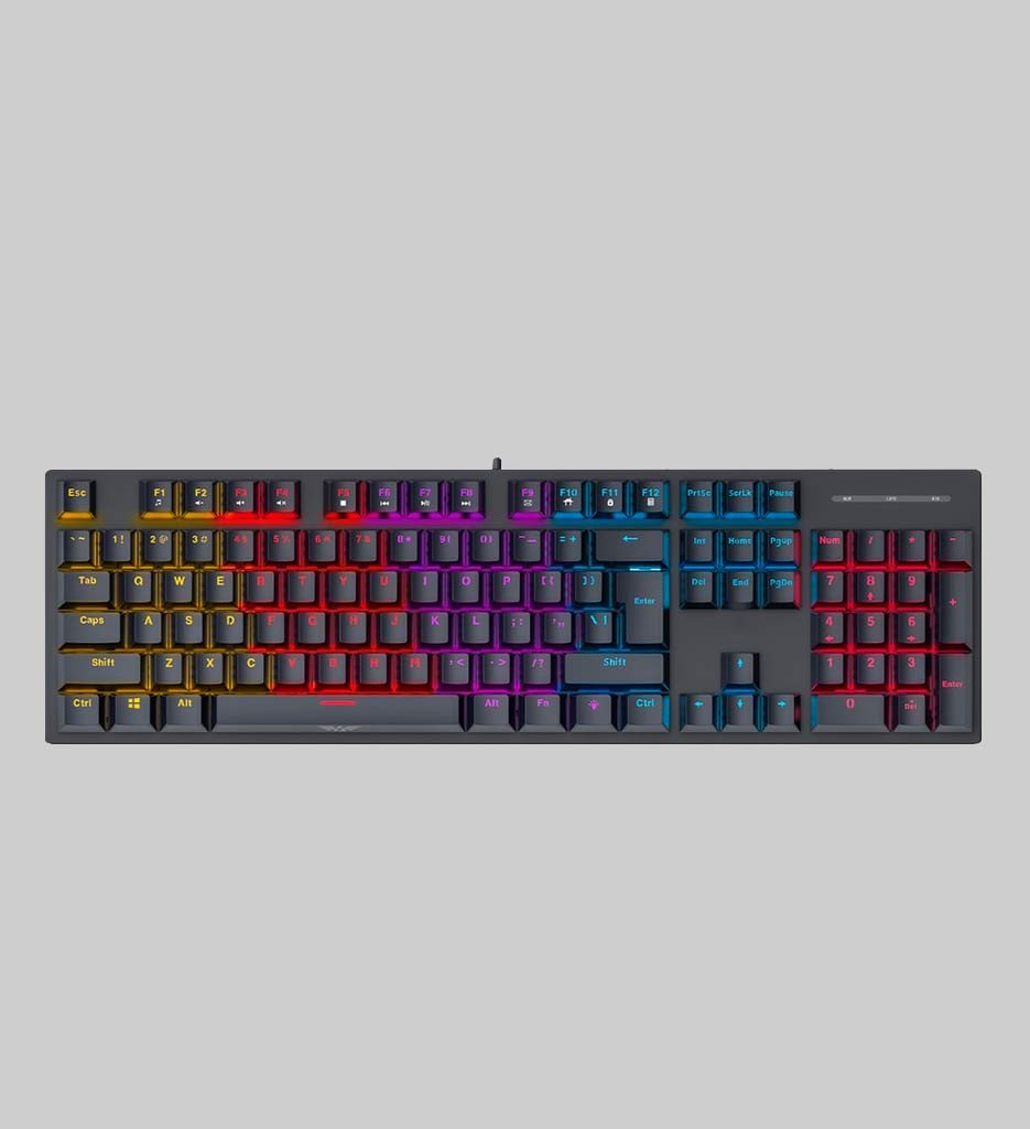 Teclado Gaming Quimera USB Mecanico QM-HY-100BK Color Negro