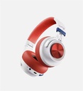 Headset Bianco Inalámbrico ANC P1 BI-ANC-P001 Color Blanco con Rojo