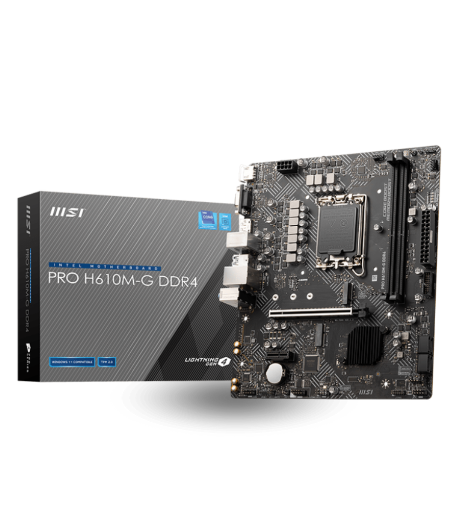 Tarjeta Madre MSI PRO H610M-G 911-7D46-210 DDR4 LGA 1700 Soporta 4K