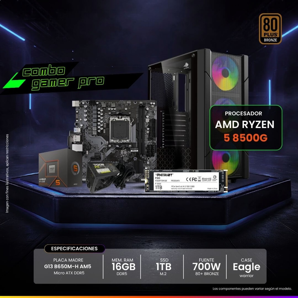 CPU Combo Gaming - Ryzen 5 8500G Pro