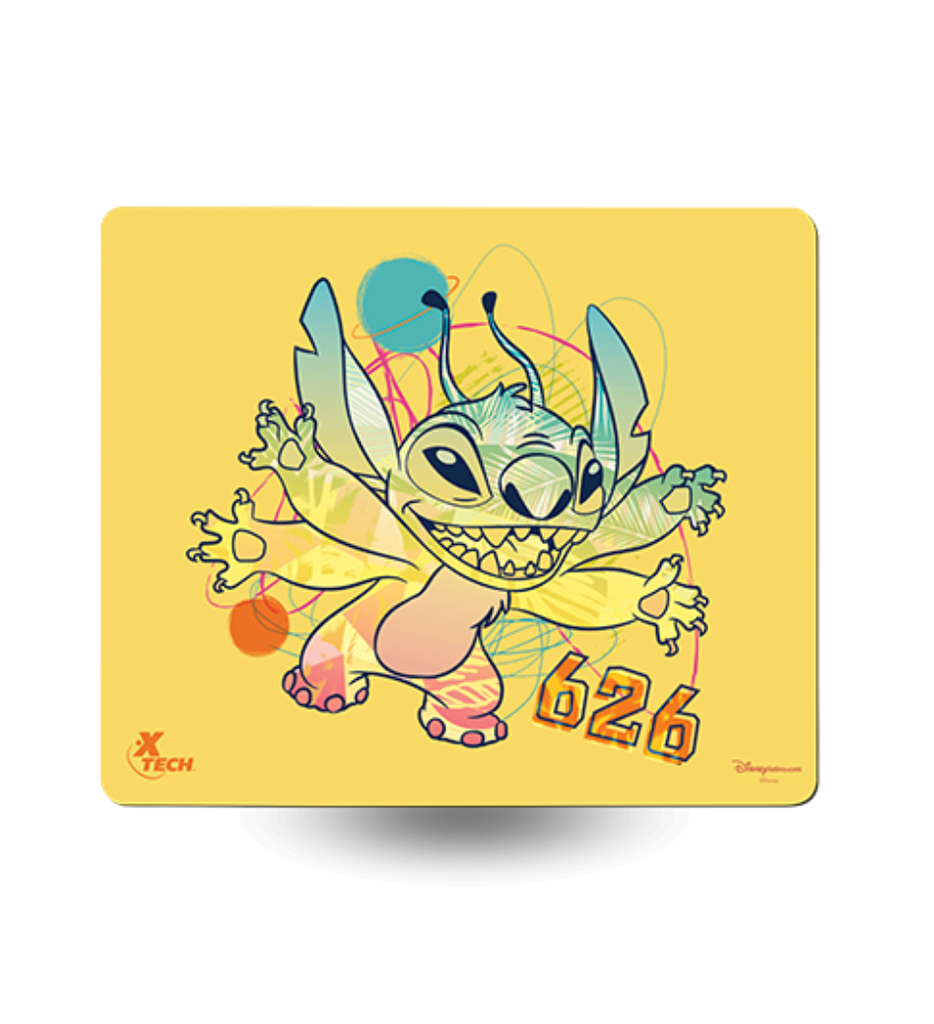 Mouse Pad Xtech XTA-D100ST-YL Stitch de Disney 8.6x7x07 Pulgadas