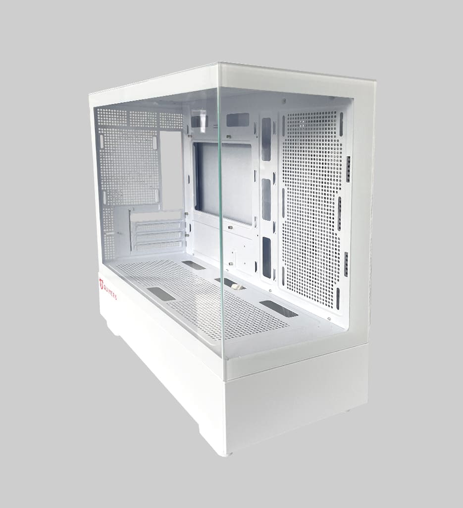 Case Gamer Quimera QM-AXT-LCXW-PROWHT 3 Ventiladores Con Vidrio Templado Color Blanco
