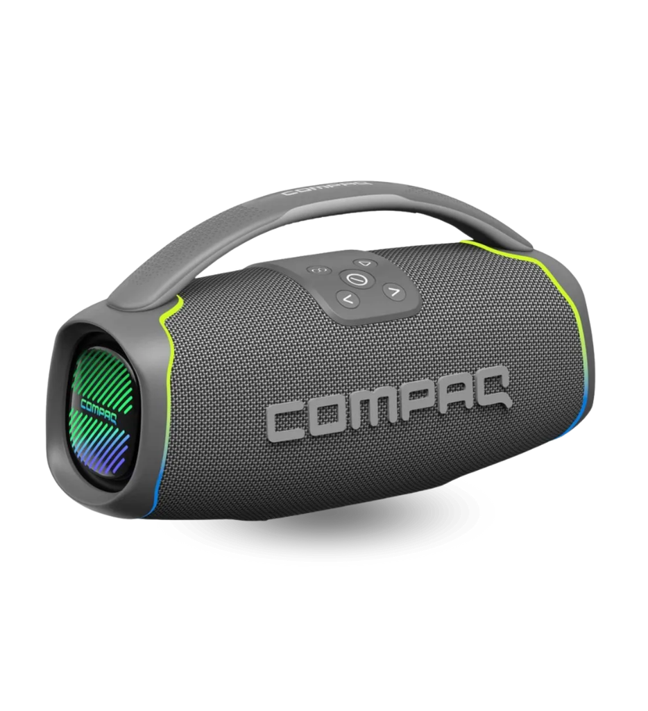 Bocina Portatil Compaq CMQ50 de 50W con Bluetooth y USB-C Color Gris