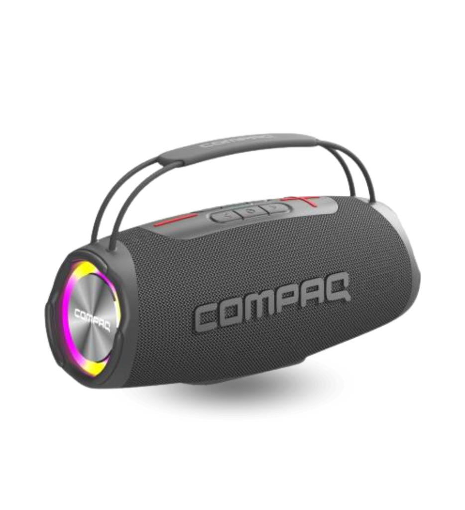 Bocina Portatil Compaq CMQ35 de 35W con Bluetooth y USB-C Color Gris