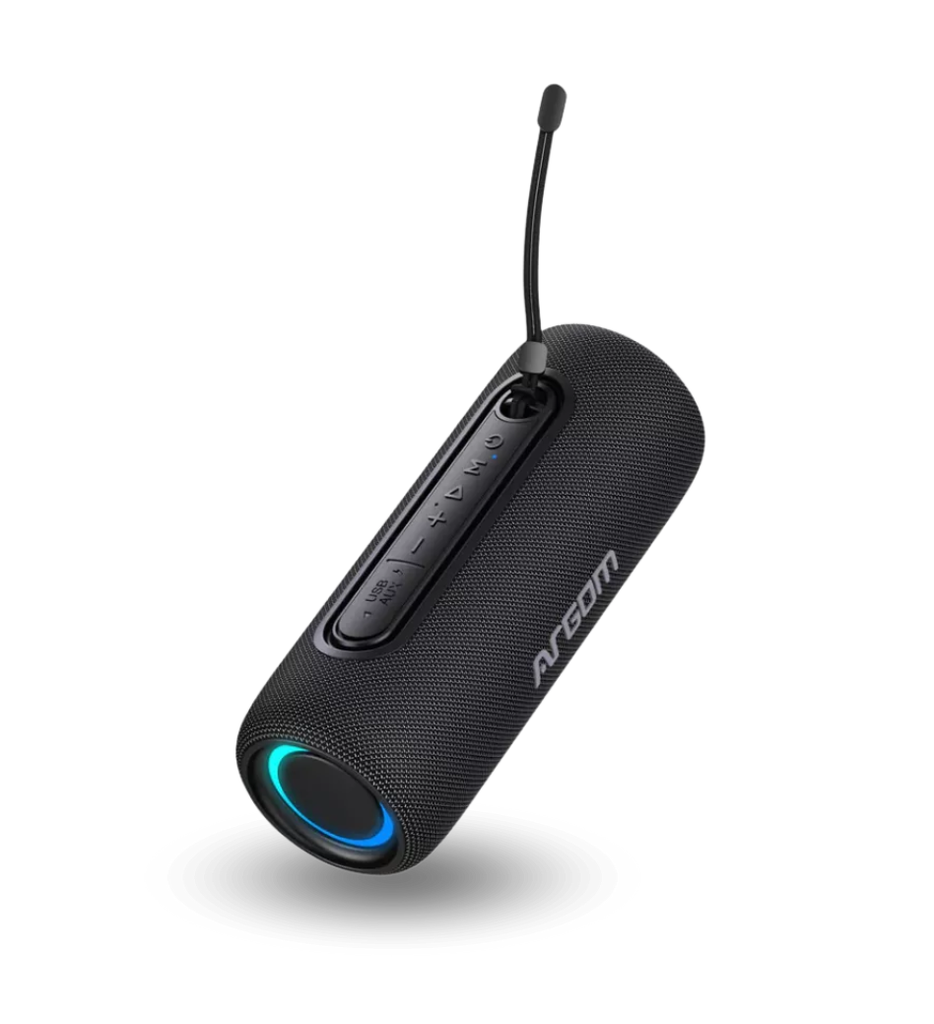 Bocina Argom ARG-SP-3123BK Radyon X32 Inalambrica BT con Luces LED Color Negro