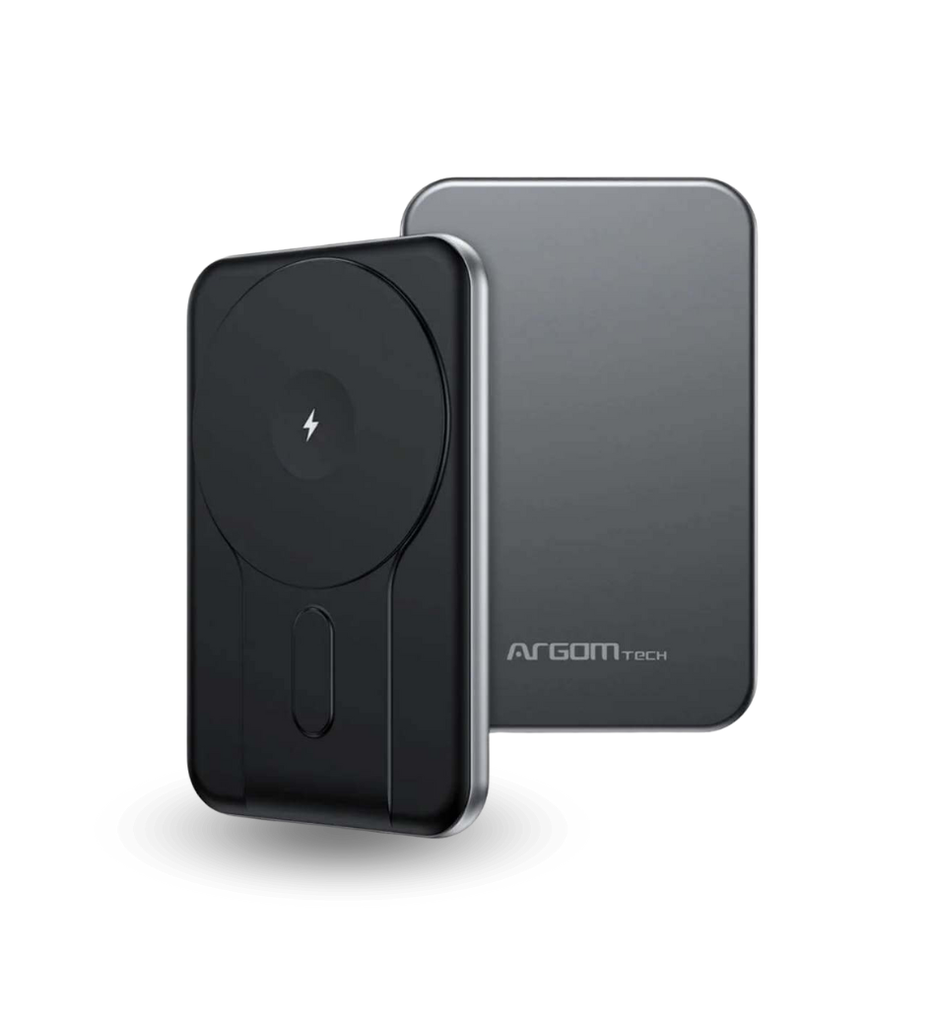 Cargador Portatil Argom ARG-PB-1160SL MS5 MagNetic Delgado de Aluminio 5000MAH Color Negro