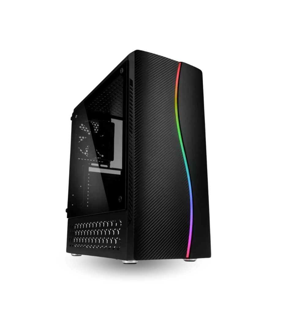 Case Gaming Eagle Warrior CG17Z3RA001C Vidrio Templado con RGB Color Negro