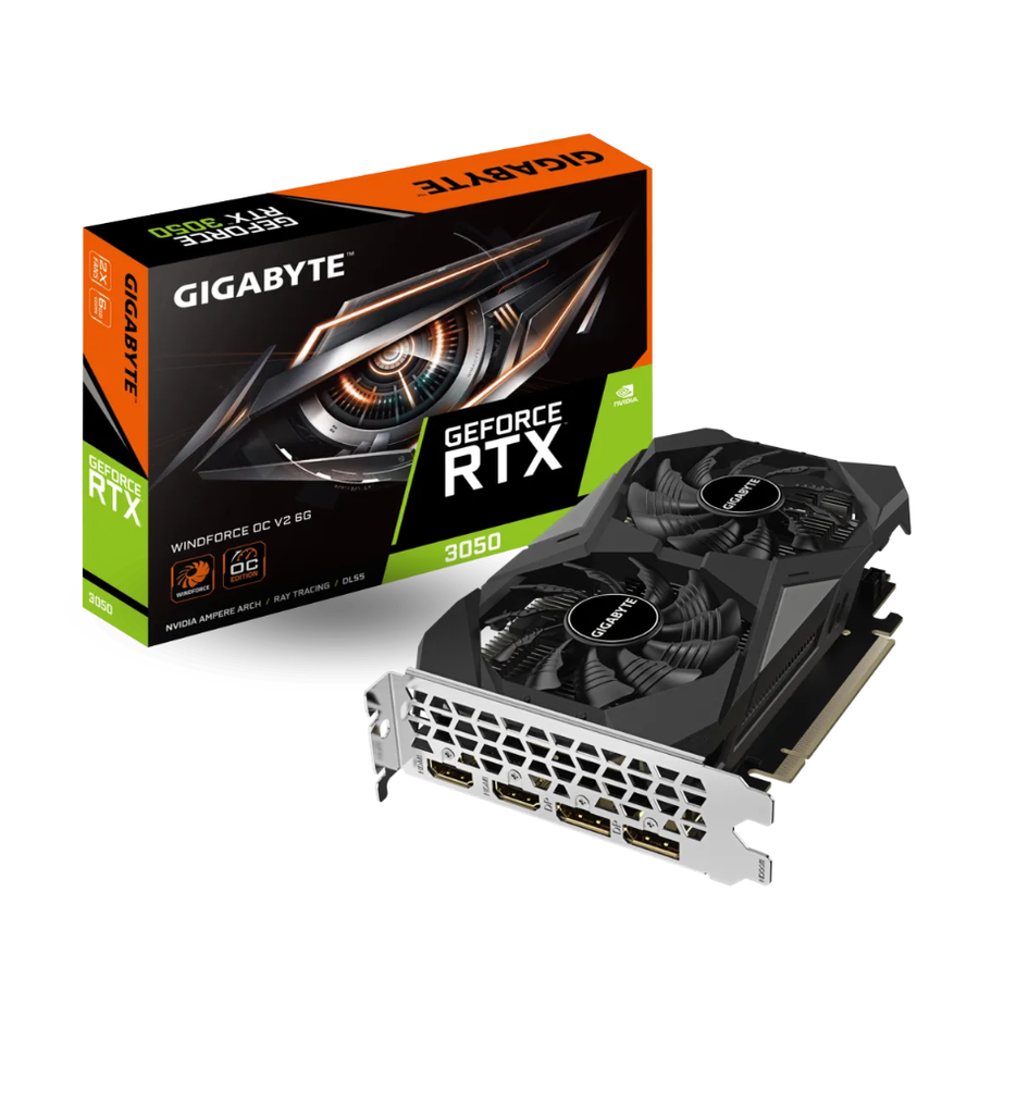 Tarjeta de Video Gigabyte GV-N3050WF2OCV2-6GD Geforce  RTX 3050 6GB GDDR6 1477Mhz