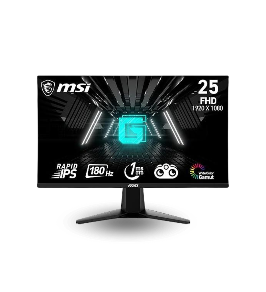 Monitor Gaming MSI 24.5" G255F 9S6-3BC01M-001 1920x1080 180Hz 1MS FreeSync FHD IPS Color Negro