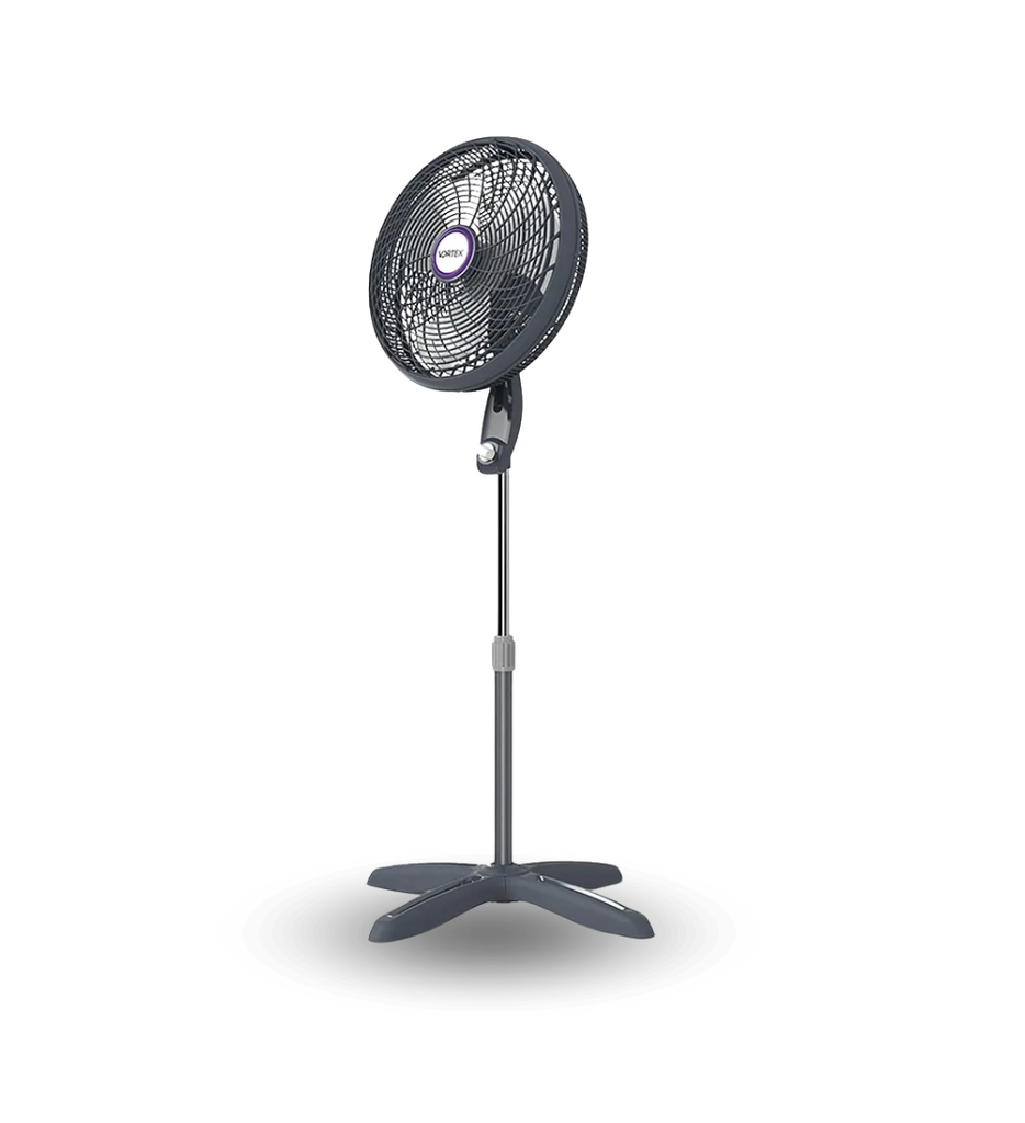 Ventilador de Pedestal 2 en 1 Navia Vortex  P180 18" con Inclinación y 3 Velocidades Color Negro