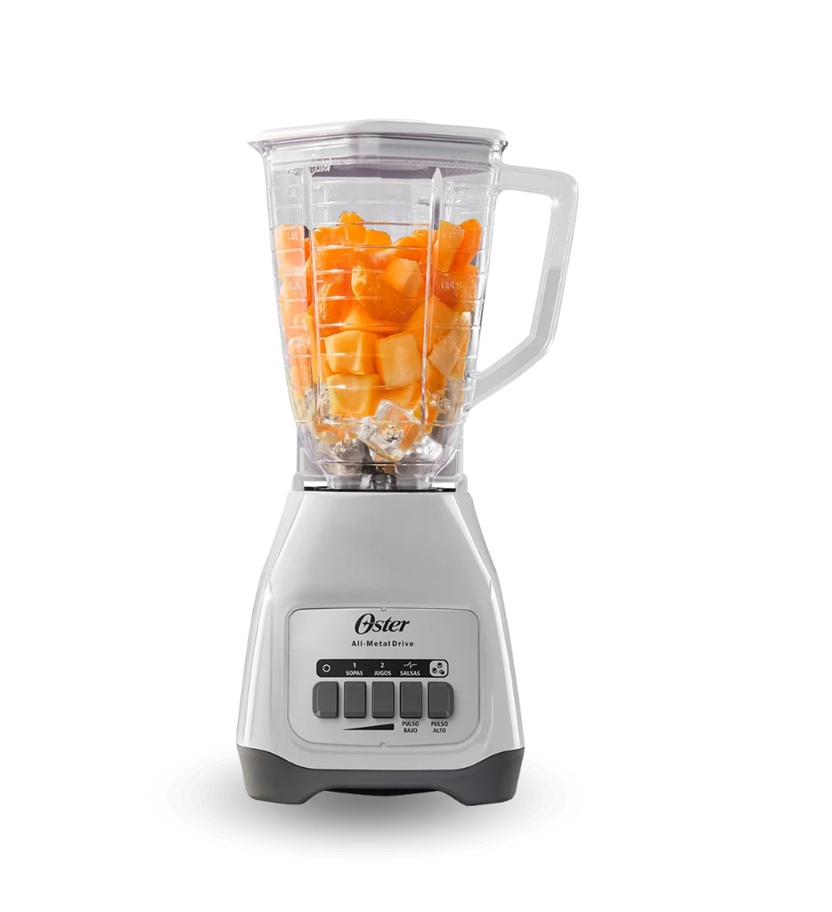 Licuadora Oster BLSTKAP-WPB-013 con 2 Velocidades 800W y Vaso Plastico Color Gris